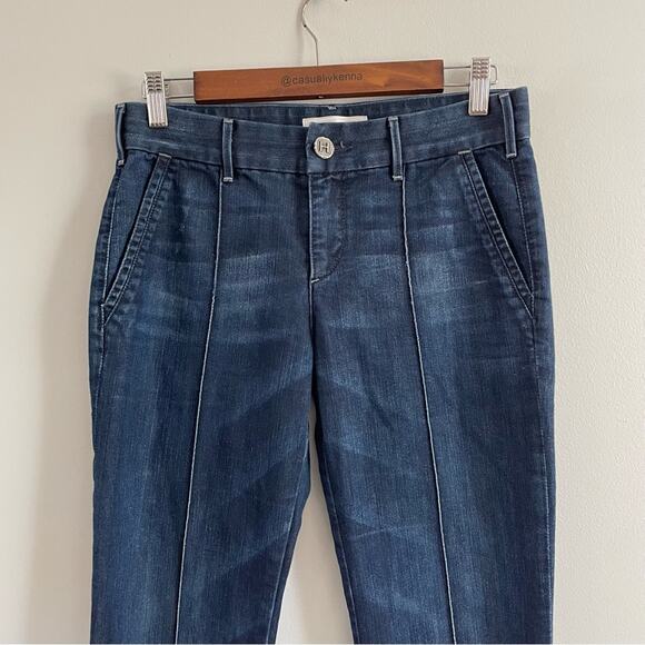 Habitual | Women’s High-Rise Flare Wide Leg Bellbottom Denim Dark Wash Jeans 27 - Picture 5 of 7